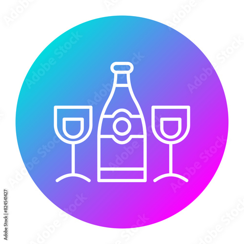 Free Wine vector icon. Can be used for Coworking Space iconset.