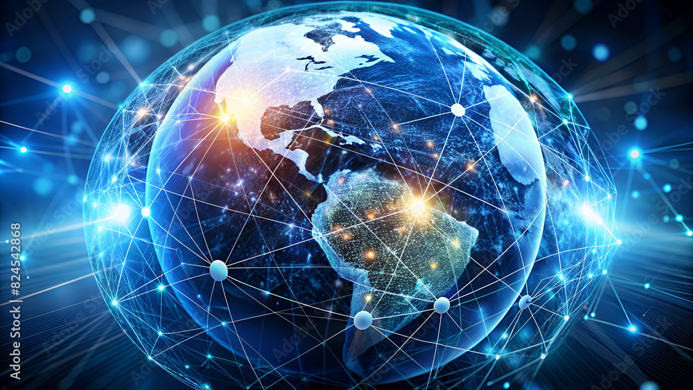 Obraz premium communication technology social network.
