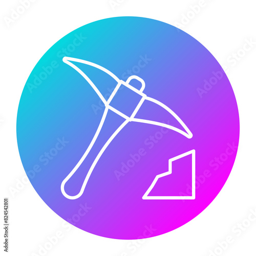 Pickaxe vector icon. Can be used for Agriculture iconset.