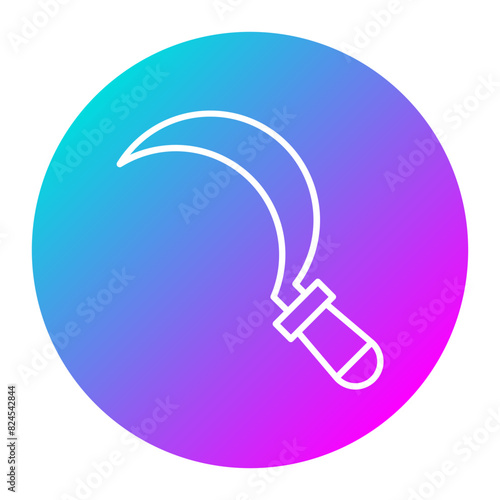 Sickle vector icon. Can be used for Agriculture iconset.