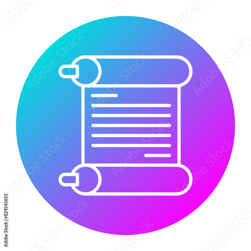Scroll vector icon. Can be used for Documents And Files iconset.