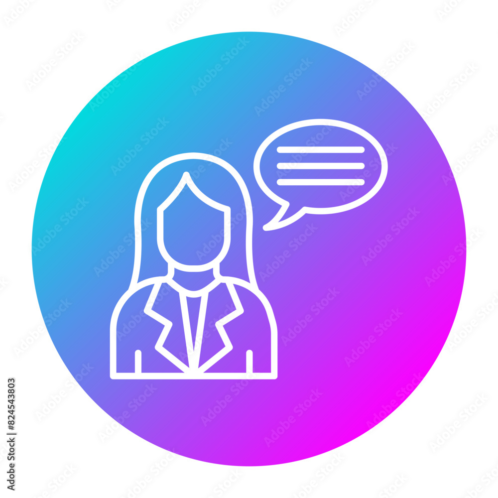Assistant Woman vector icon. Can be used for Crime Investigation iconset. Assistant Woman vector icon. Can be used for Crime Investigation iconset.