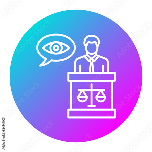 Male Witness vector icon. Can be used for Crime Investigation iconset.