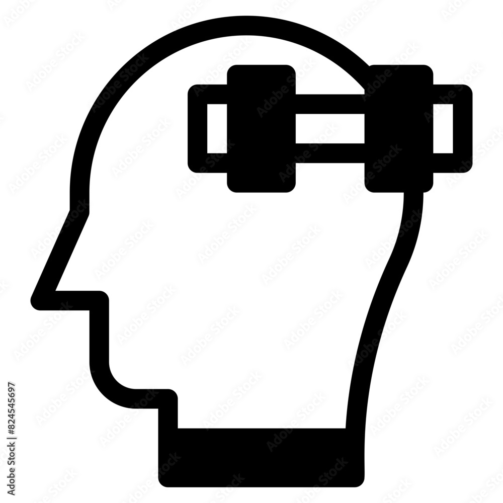 Vector Icon fitness, mind, thought, user, human brain Vector Icon fitness, mind, thought, user, human brain
