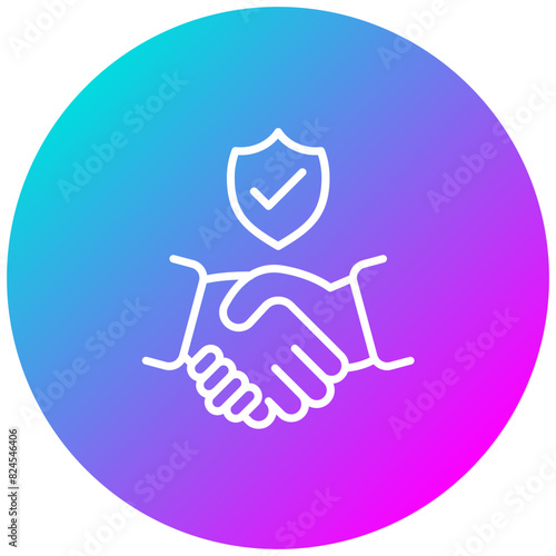 Trust vector icon. Can be used for Teamwork iconset.