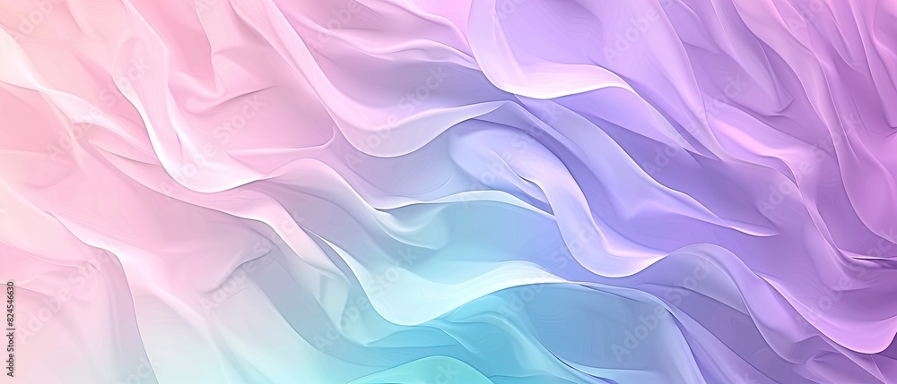 Obraz premium A pink and blue fabric with a wave pattern