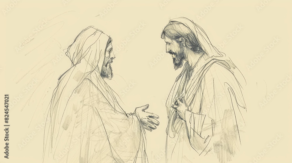 Biblical Illustration of Jesus' Lesson on Mustard Seed Faith, Emphasizing the Power of Small but Strong Faith Biblical Illustration of Jesus' Lesson on Mustard Seed Faith, Emphasizing the Power of Small but Strong Faith