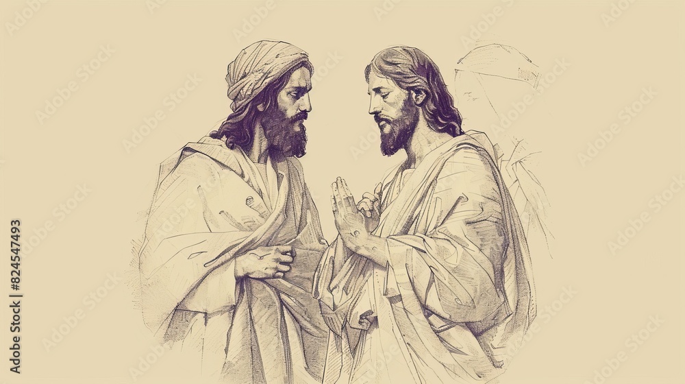 Biblical Illustration of Jesus' Lesson on Mustard Seed Faith, Emphasizing the Power of Small but Strong Faith Biblical Illustration of Jesus' Lesson on Mustard Seed Faith, Emphasizing the Power of Small but Strong Faith
