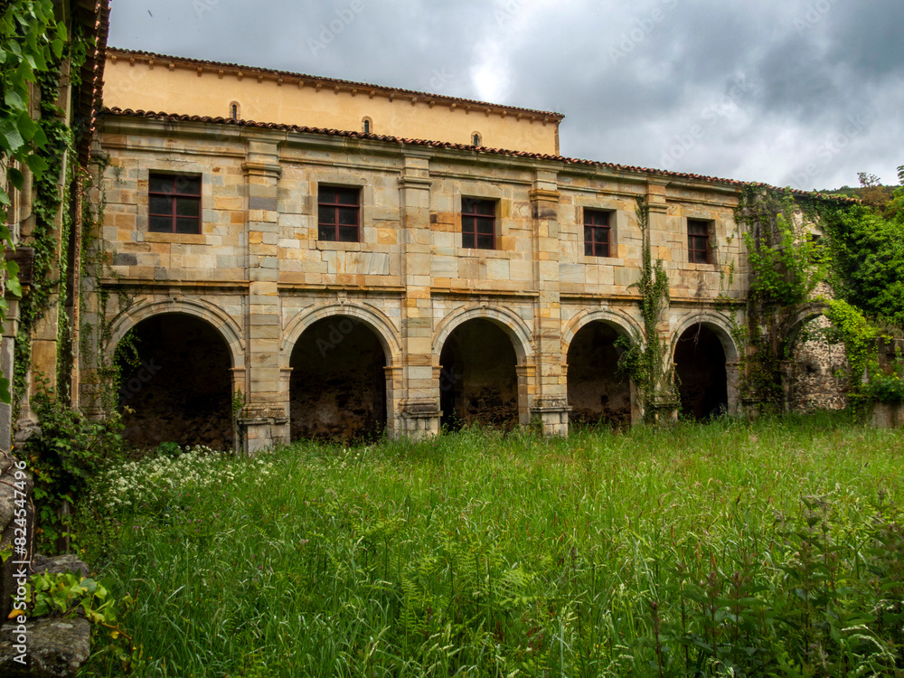 Fototapeta premium Monastery of Santa María la Real de Obona. Asturias, Spain.