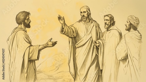 Biblical Illustration of Jesus' Resurrection and Appearances, Ideal for article