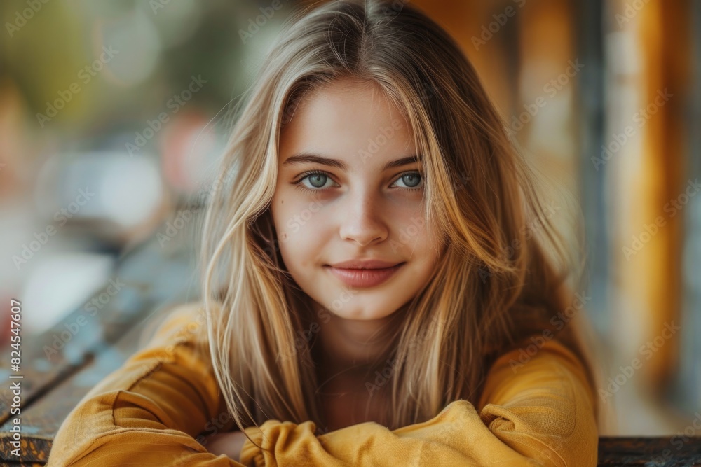 Girl Student Smiling Happily at Camera. Cute and Beautiful Teenage Girl Portrait Girl Student Smiling Happily at Camera. Cute and Beautiful Teenage Girl Portrait