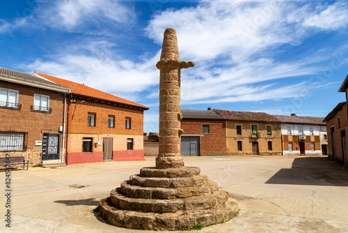 Justice pillar in the town of Matilla de Arzón. Zamora, Castile and Leon, Spain. photo