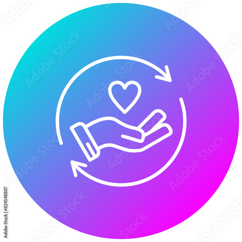 Giving Back vector icon. Can be used for Survey iconset.