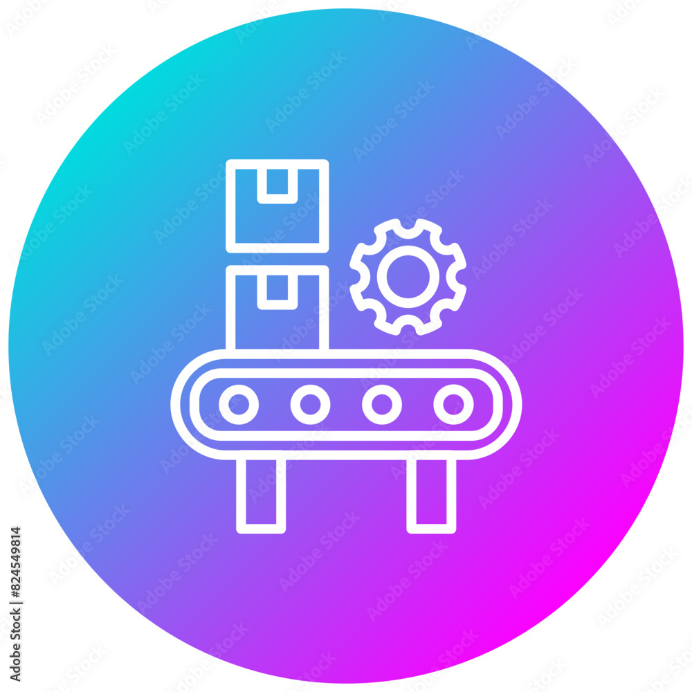 Production Line vector icon. Can be used for Mass Production iconset. Production Line vector icon. Can be used for Mass Production iconset.