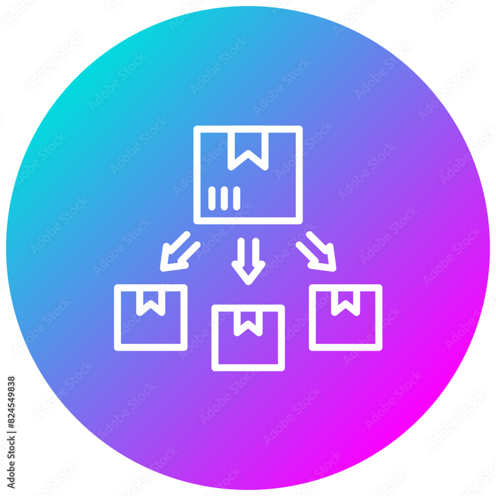 Distribution vector icon. Can be used for Mass Production iconset.