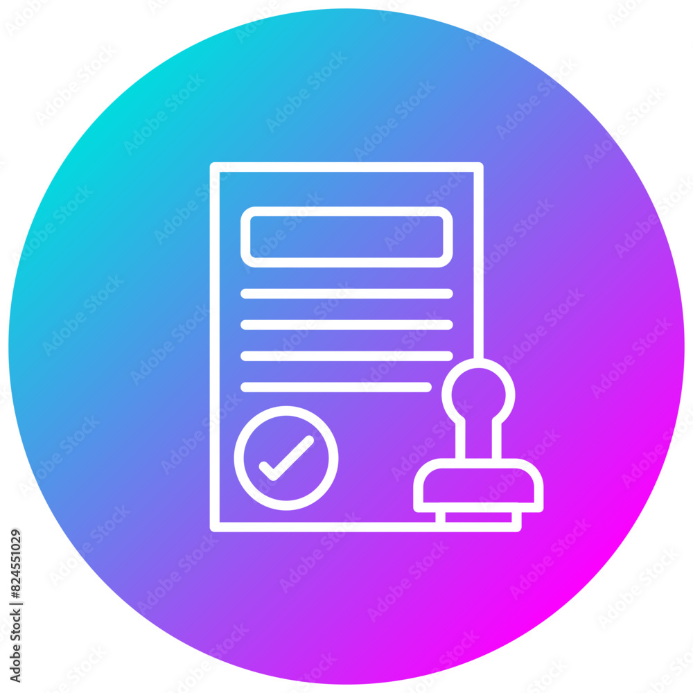 Approval Stamp vector icon. Can be used for Loan iconset. Approval Stamp vector icon. Can be used for Loan iconset.