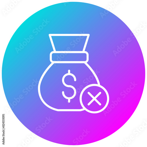 Loan Denial vector icon. Can be used for Loan iconset.