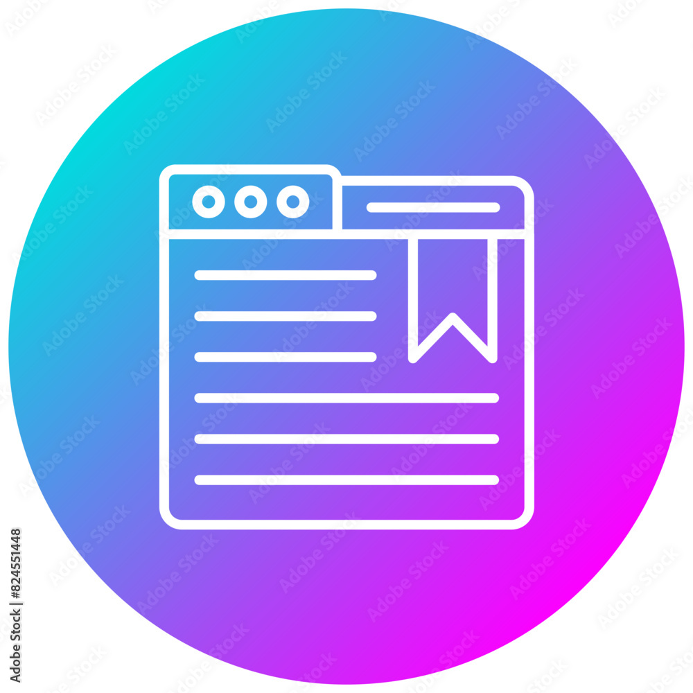 Website Bookmark vector icon. Can be used for Business and HR iconset. Website Bookmark vector icon. Can be used for Business and HR iconset.