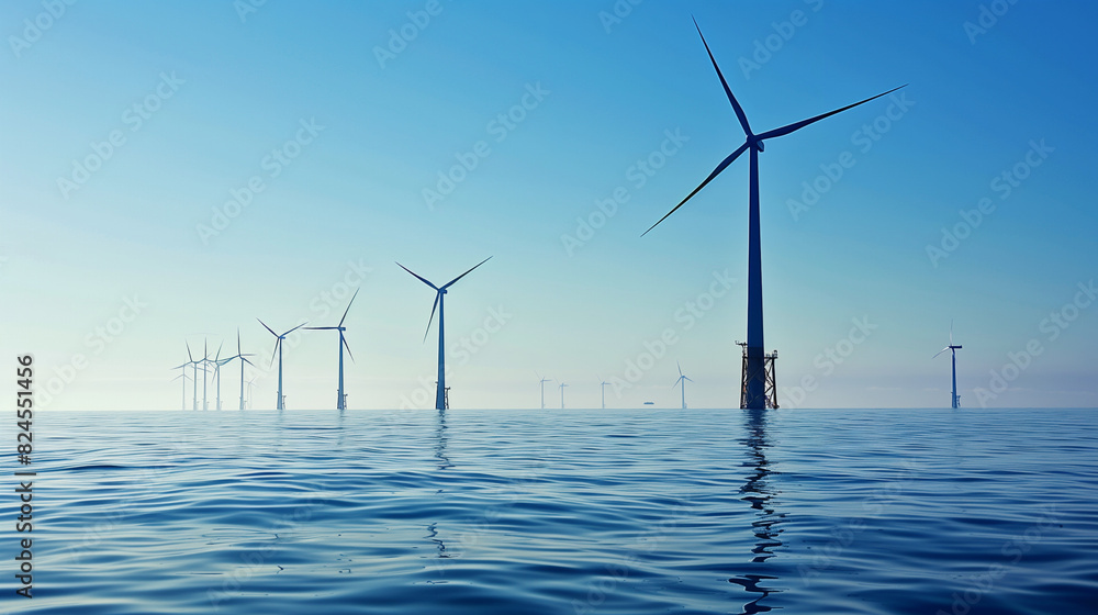 wind turbines in the sea wind turbines in the sea