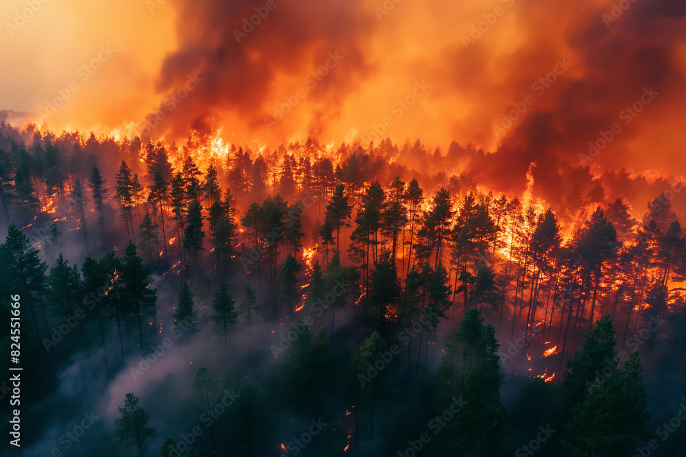 Dense Forest Filled With Trees. Generative AI Dense Forest Filled With Trees. Generative AI
