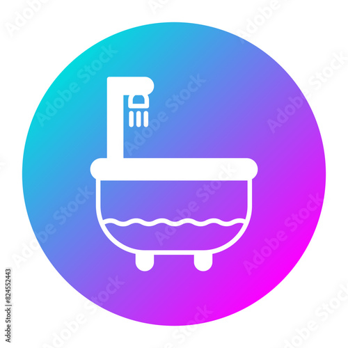 Bathtub vector icon. Can be used for Spa iconset.