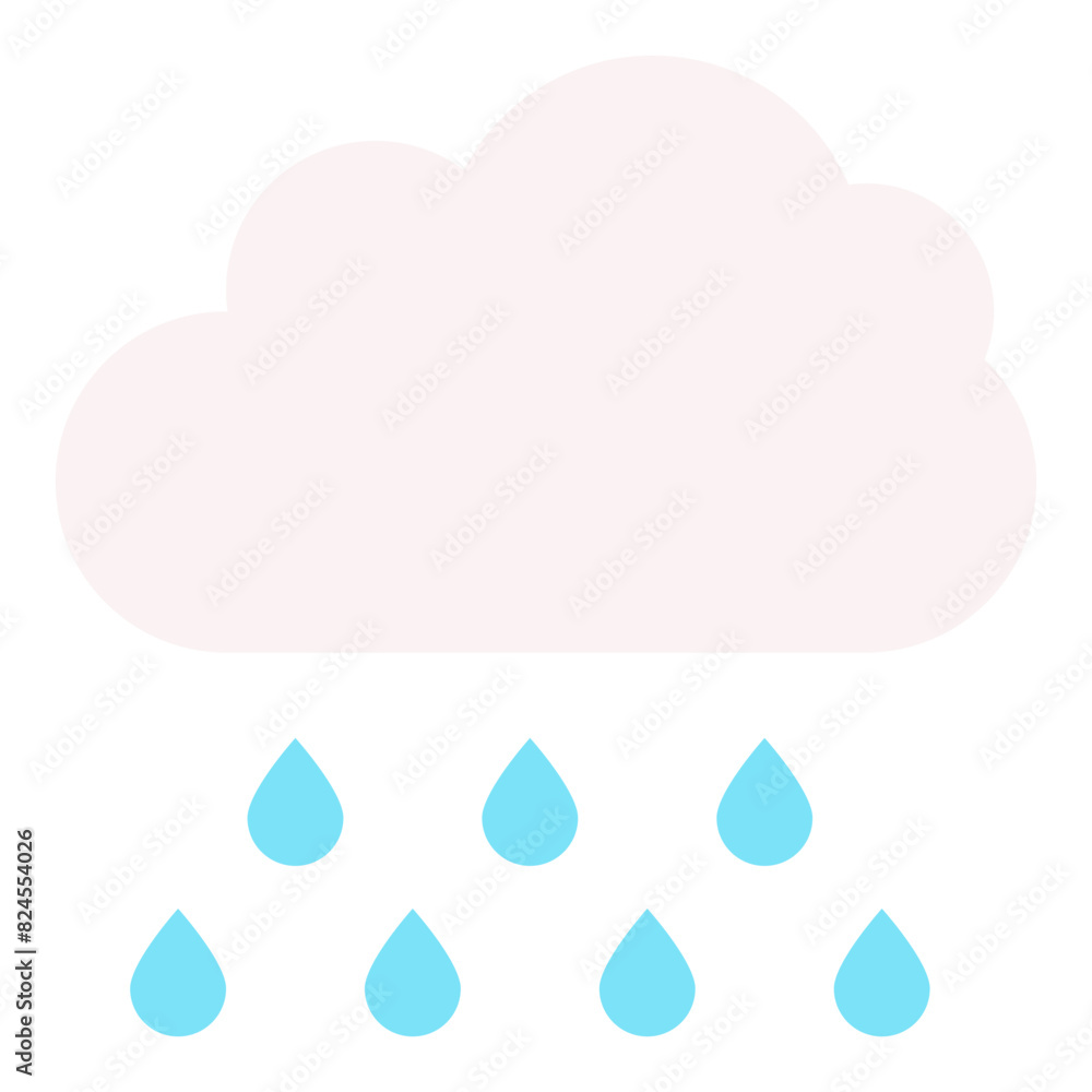 Vector Icon rain, weather, cloud, rainy, sky Vector Icon rain, weather, cloud, rainy, sky