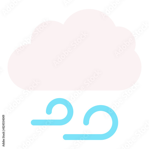 Vector Icon wind, Cloud, weather, whiffle, cloudy