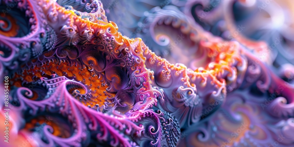 A detailed close-up view showcasing a vibrant purple and orange pattern with intricate details A detailed close-up view showcasing a vibrant purple and orange pattern with intricate details