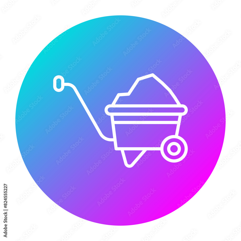 Wheelbarrow vector icon. Can be used for Home Improvements iconset. Wheelbarrow vector icon. Can be used for Home Improvements iconset.