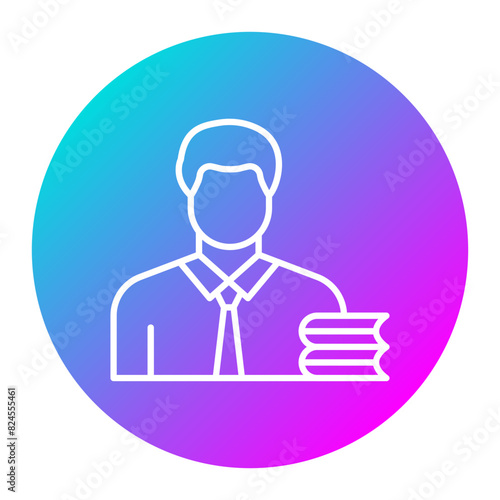 Teacher Male vector icon. Can be used for Literature iconset.