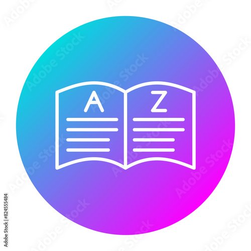 Language vector icon. Can be used for Literature iconset.