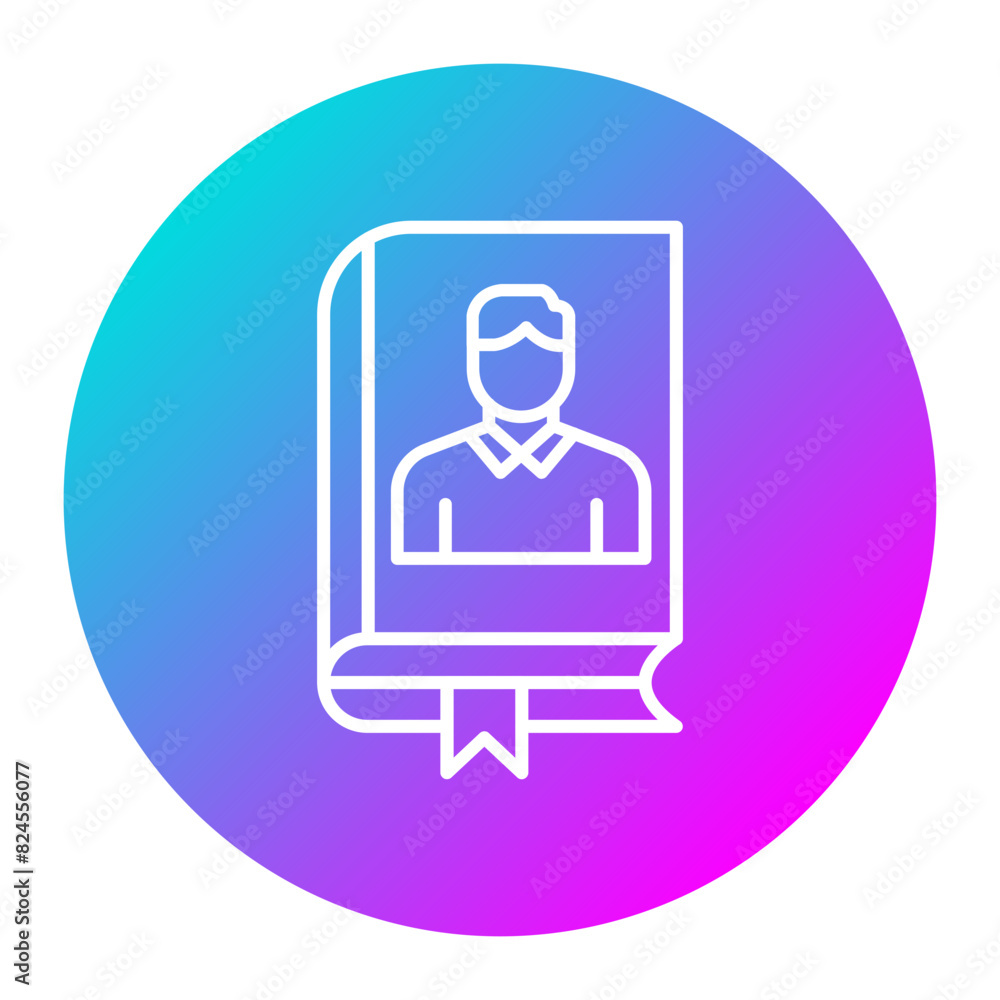 Autobiography vector icon. Can be used for Literature iconset. Autobiography vector icon. Can be used for Literature iconset.