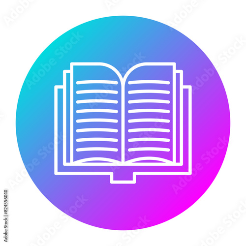 Novel vector icon. Can be used for Literature iconset.