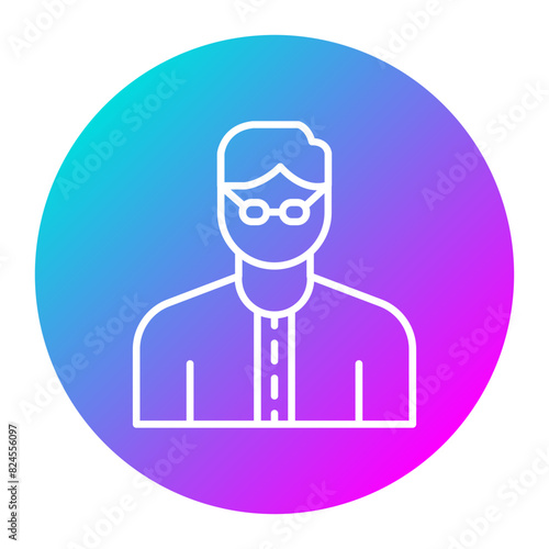 Character Male vector icon. Can be used for Literature iconset.