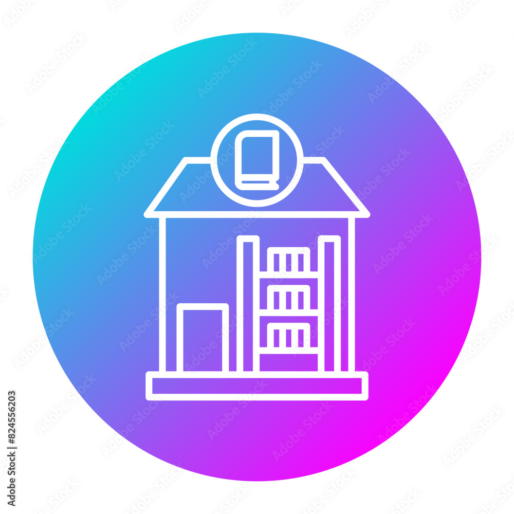 Library vector icon. Can be used for Literature iconset. Library vector icon. Can be used for Literature iconset.