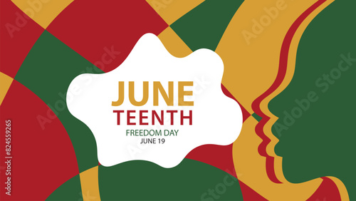 Juneteenth Freedom Day Abstract Background, Banner, Poster, Greeting Card.
