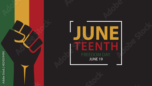 Juneteenth Freedom Day Abstract Background, Banner, Poster, Greeting Card.