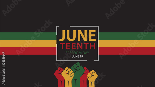 Juneteenth Freedom Day Abstract Background, Banner, Poster, Greeting Card.