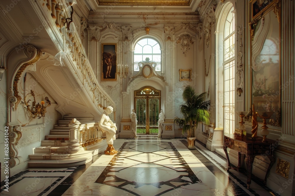Obraz premium Classical Entrance Hall Interior