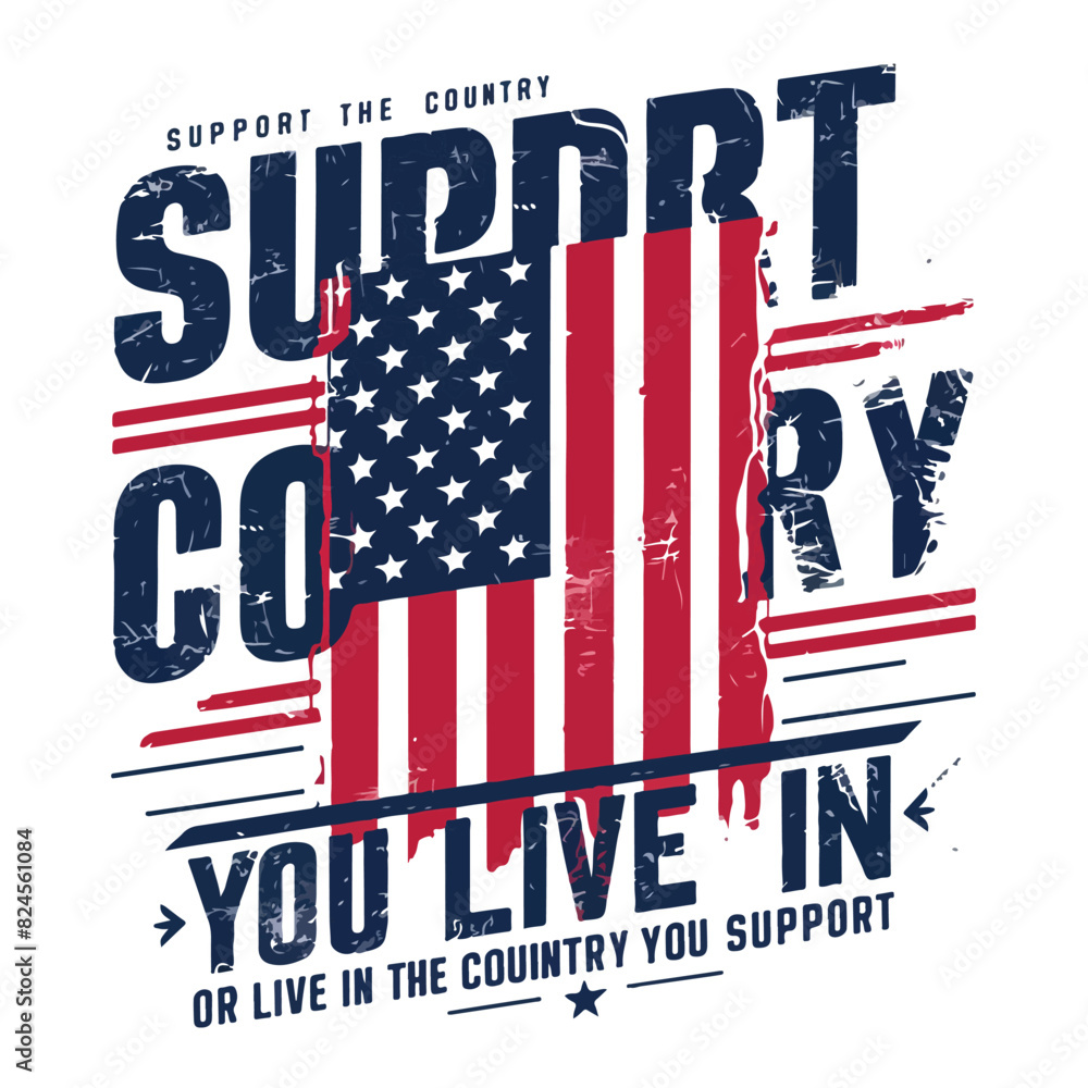 Obraz premium 4th july independence day t-shirt design.