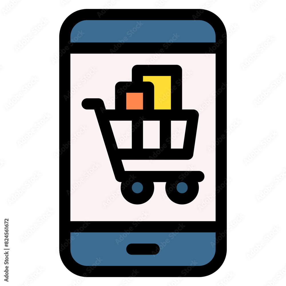 shopping, app, android, digital, interaction Icon shopping, app, android, digital, interaction Icon