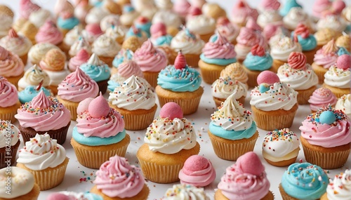 Brightly Colored Cupcakes