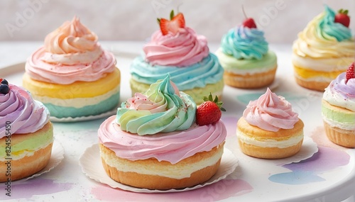 Colorful Cake Cupcakes