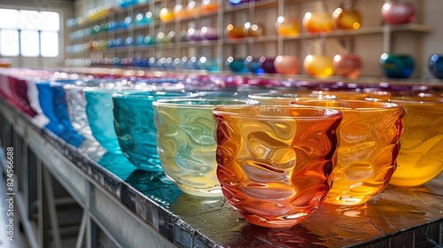 Artisan glasswork collection on display photo