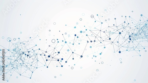 The background, network, and communication design of connecting dots