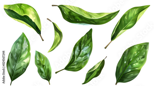 Isolated margosa leaf photo