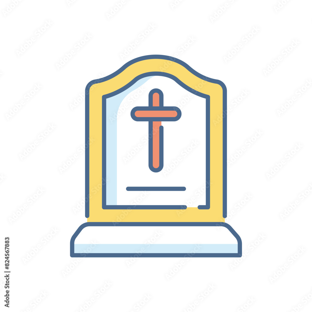Cemetery vector icon Cemetery vector icon
