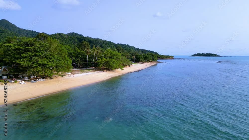 Drone video of the western coastline of Koh Chang island in eastern Thailand Drone video of the western coastline of Koh Chang island in eastern Thailand
