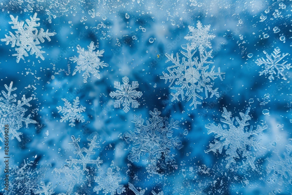 Snow pattern on window - Generative AI. Beautiful simple AI generated image in 4K, unique. Snow pattern on window - Generative AI. Beautiful simple AI generated image in 4K, unique.