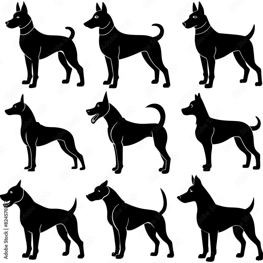 a-set-of-9pcs-dog-silhouette-design-with-white-bac